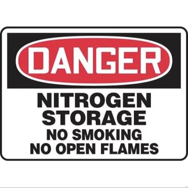 Accuform OSHA DANGER SAFETY SIGN NITROGEN MCHL056VP MCHL056VP - main